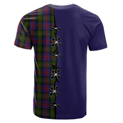 MacLennan Tartan T-shirt - Lion Rampant And Celtic Thistle Style