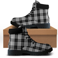 MacLeod Black And White Tartan All Season Boots