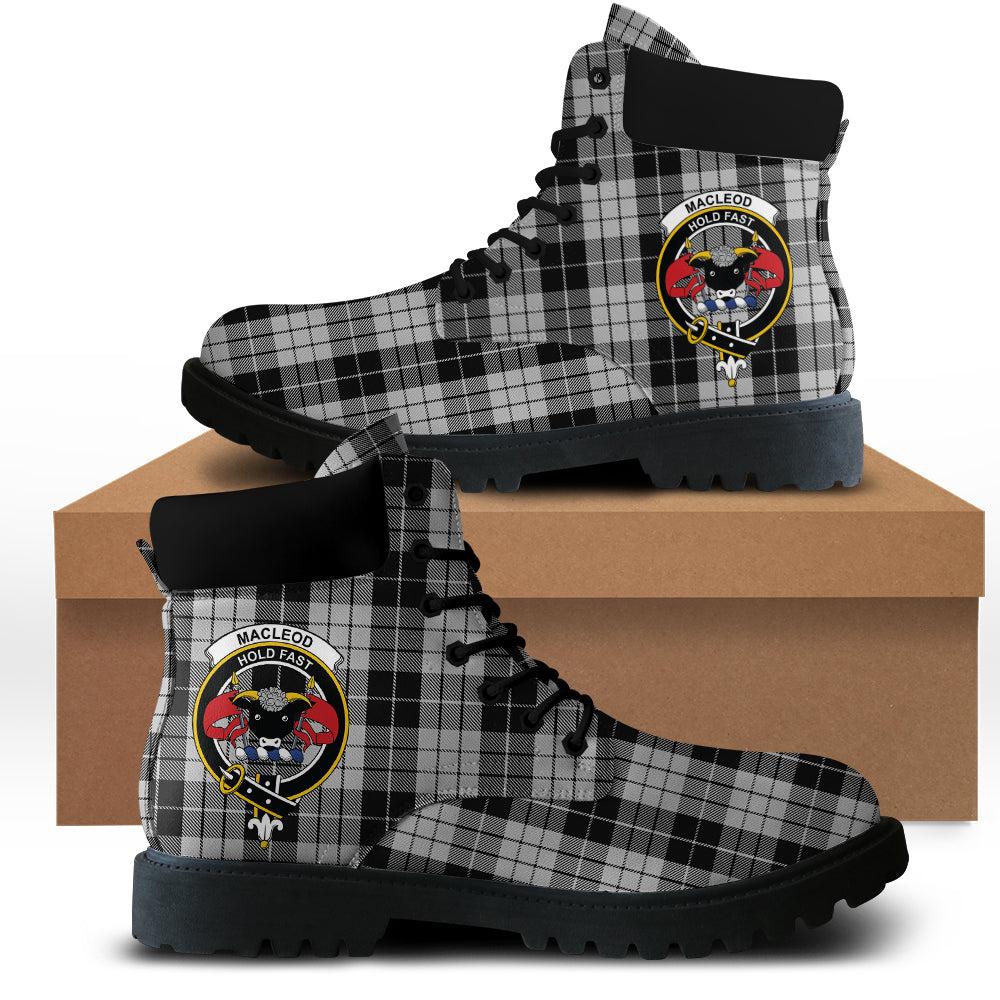 MacLeod Black And White Tartan All Season Boots