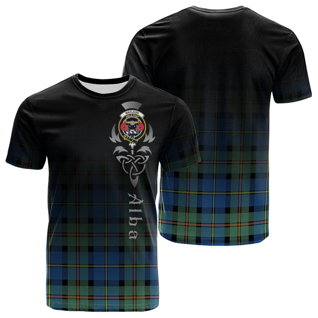 MacLeod Of Harris Ancient Tartan Crest T-shirt - Alba Celtic Style