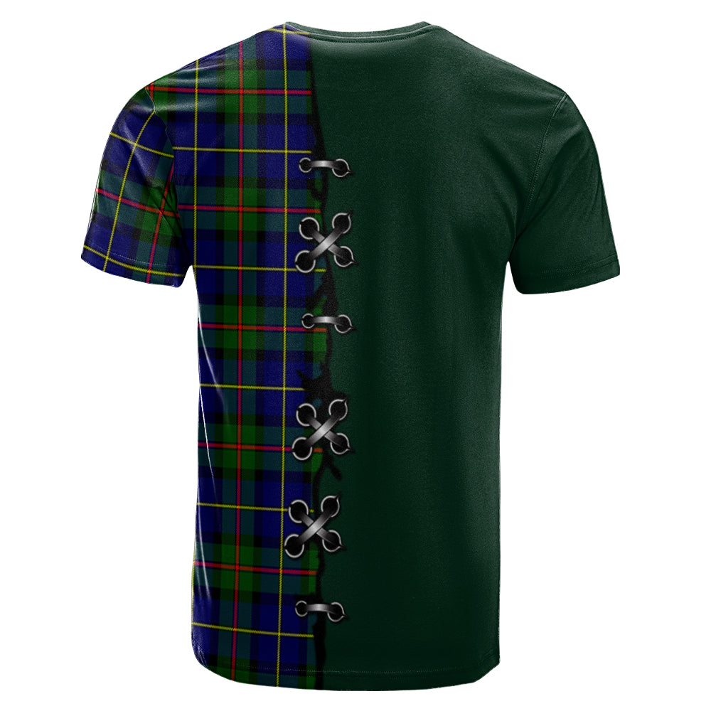 MacLeod of Harris Modern Tartan T-shirt - Lion Rampant And Celtic Thistle Style