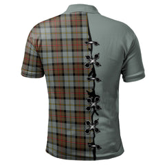 MacLeod of Harris Weathered Tartan Polo Shirt - Lion Rampant And Celtic Thistle Style