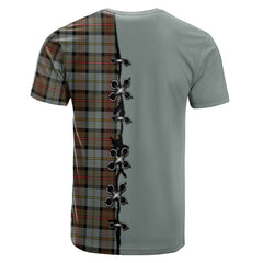 MacLeod of Harris Weathered Tartan T-shirt - Lion Rampant And Celtic Thistle Style