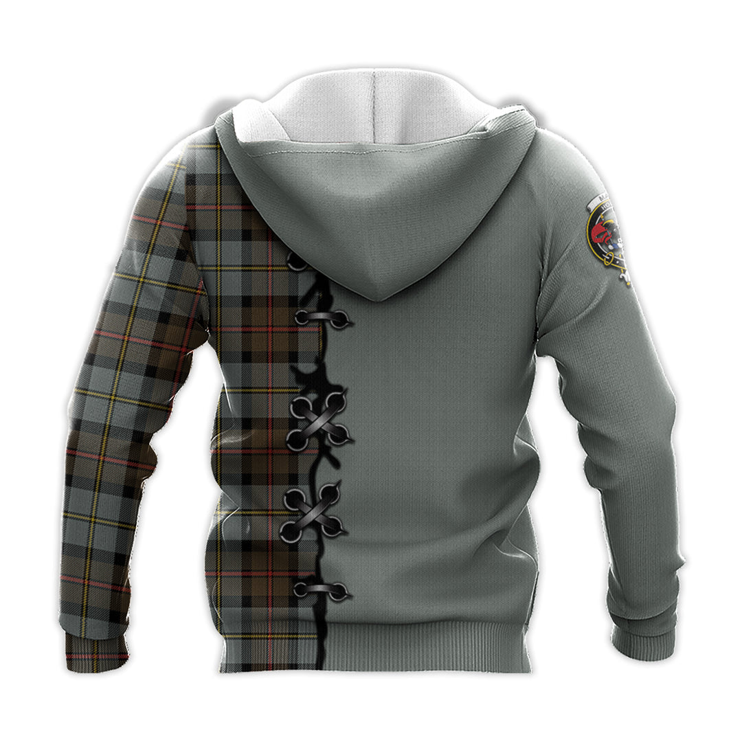 MacLeod of Harris Weathered Tartan Hoodie - Lion Rampant And Celtic Thistle Style