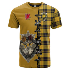 MacLeod of Lewis Ancient Tartan T-shirt - Lion Rampant And Celtic Thistle Style