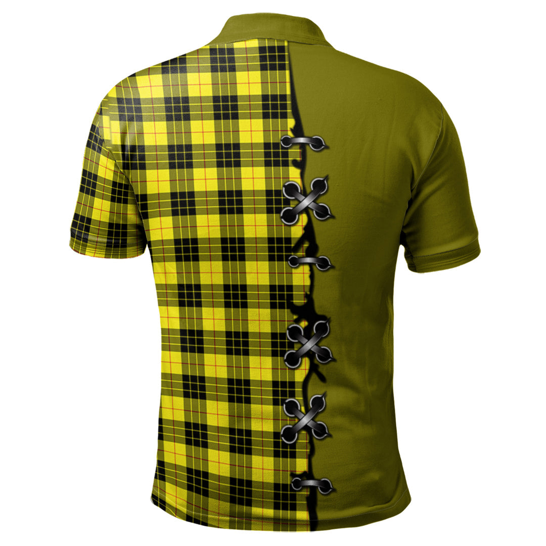 MacLeod of Lewis Modern Tartan Polo Shirt - Lion Rampant And Celtic Thistle Style