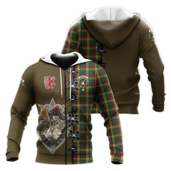 MacMillan Ancient Tartan Hoodie - Lion Rampant And Celtic Thistle Style