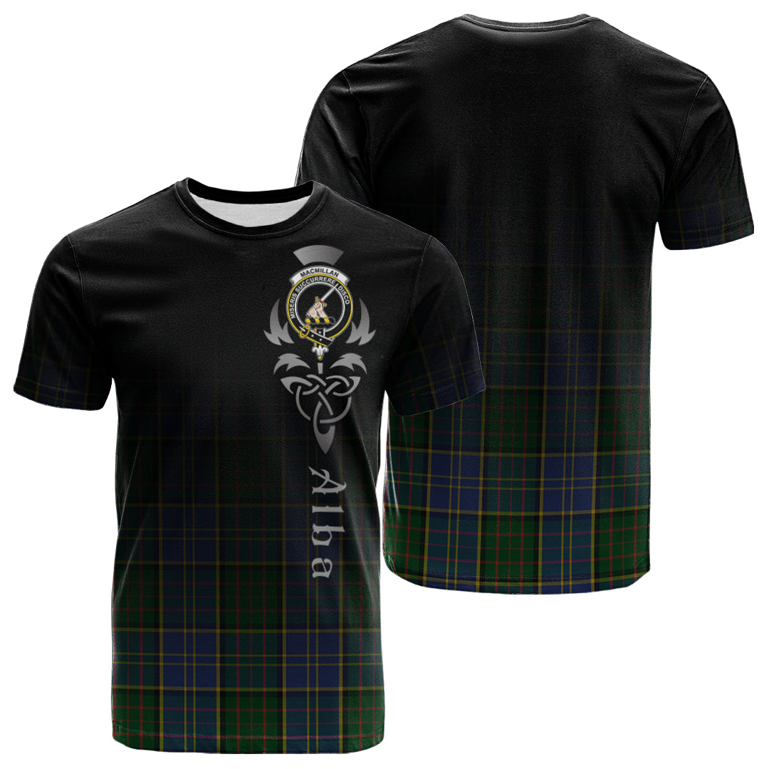 MacMillan Hunting Tartan Crest T-shirt - Alba Celtic Style