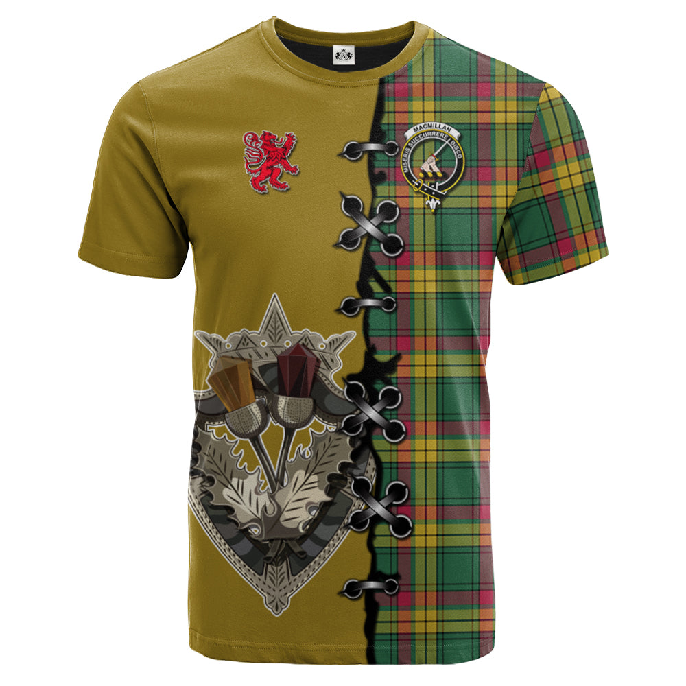 MacMillan Old Ancient Tartan T-shirt - Lion Rampant And Celtic Thistle Style