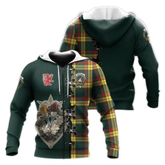 MacMillan Old Modern Tartan Hoodie - Lion Rampant And Celtic Thistle Style