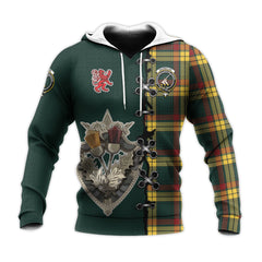 MacMillan Old Modern Tartan Hoodie - Lion Rampant And Celtic Thistle Style