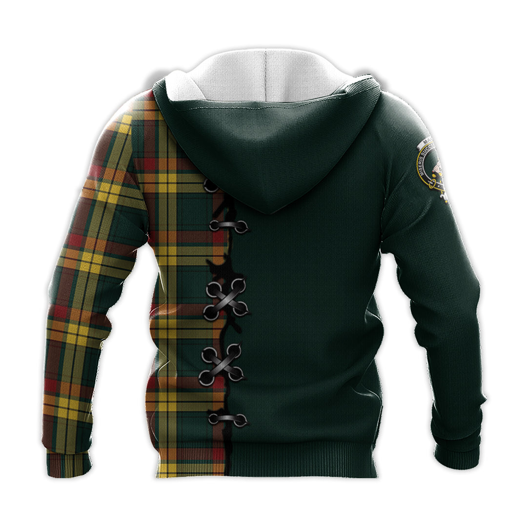 MacMillan Old Modern Tartan Hoodie - Lion Rampant And Celtic Thistle Style