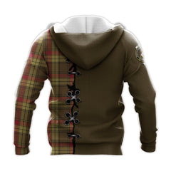 MacMillan Old Weathered Tartan Hoodie - Lion Rampant And Celtic Thistle Style