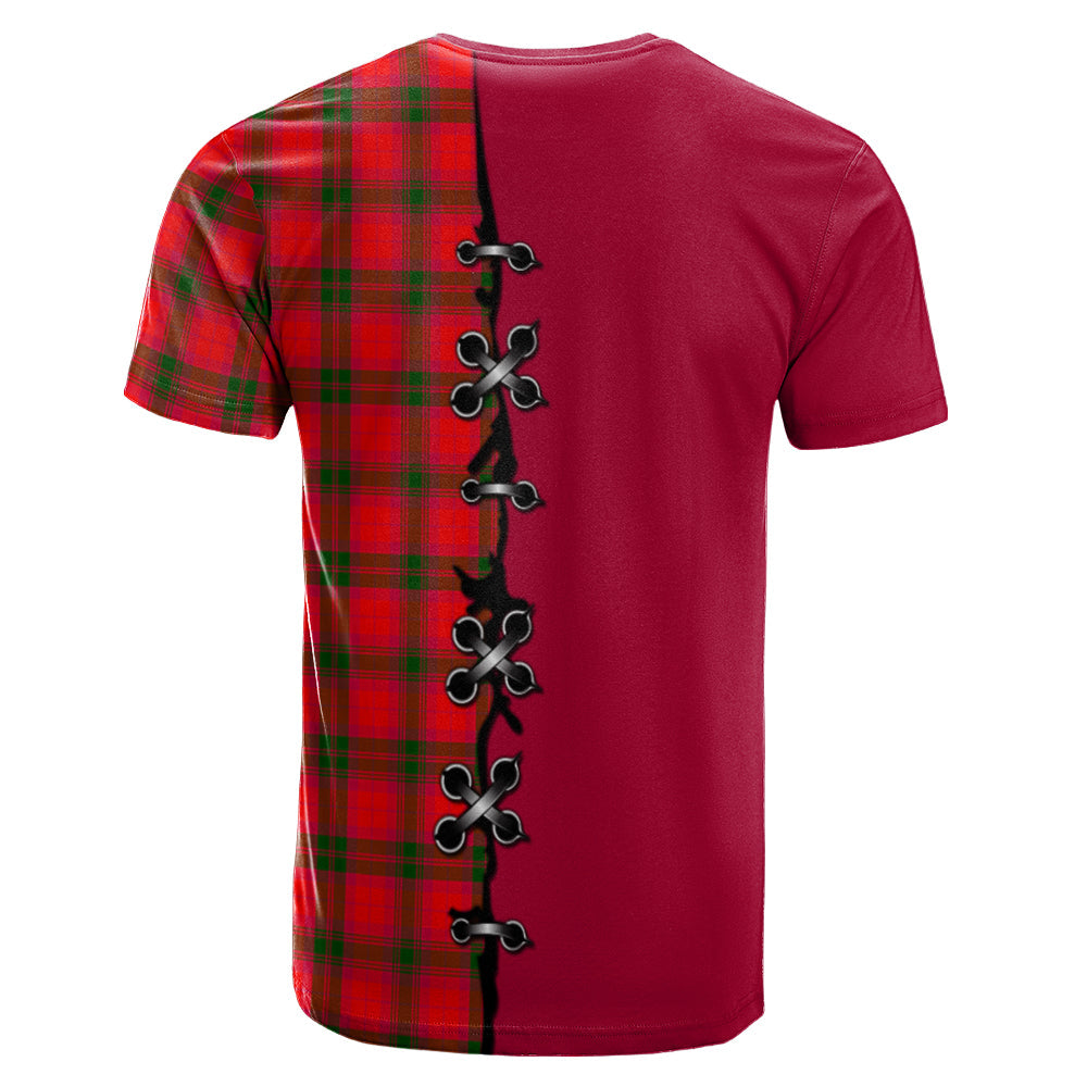 MacNab Modern Tartan T-shirt - Lion Rampant And Celtic Thistle Style