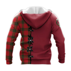 MacNab Modern Tartan Hoodie - Lion Rampant And Celtic Thistle Style