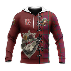 MacNab Old Tartan Hoodie - Lion Rampant And Celtic Thistle Style