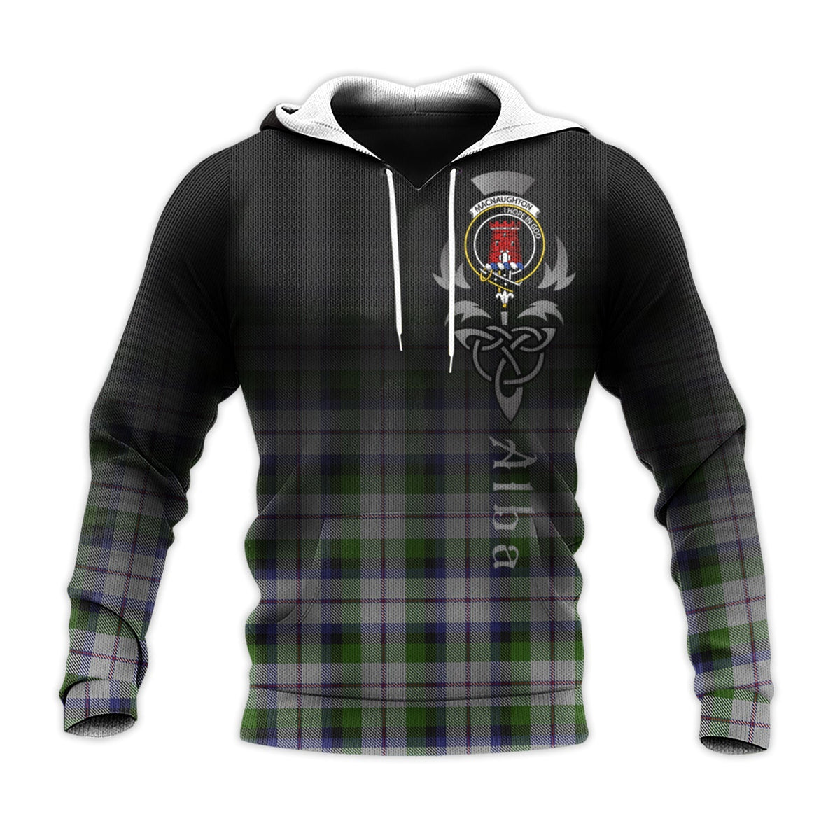 MacNaughton Dress Tartan Hoodie - Alba Celtic Style