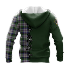 MacNaughton Dress Tartan Hoodie - Lion Rampant And Celtic Thistle Style