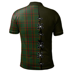 Macnaughton Hunting Tartan Polo Shirt - Lion Rampant And Celtic Thistle Style