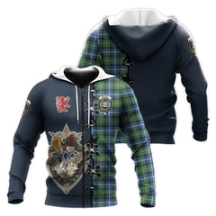 MacNeil of Barra Ancient Tartan Hoodie - Lion Rampant And Celtic Thistle Style