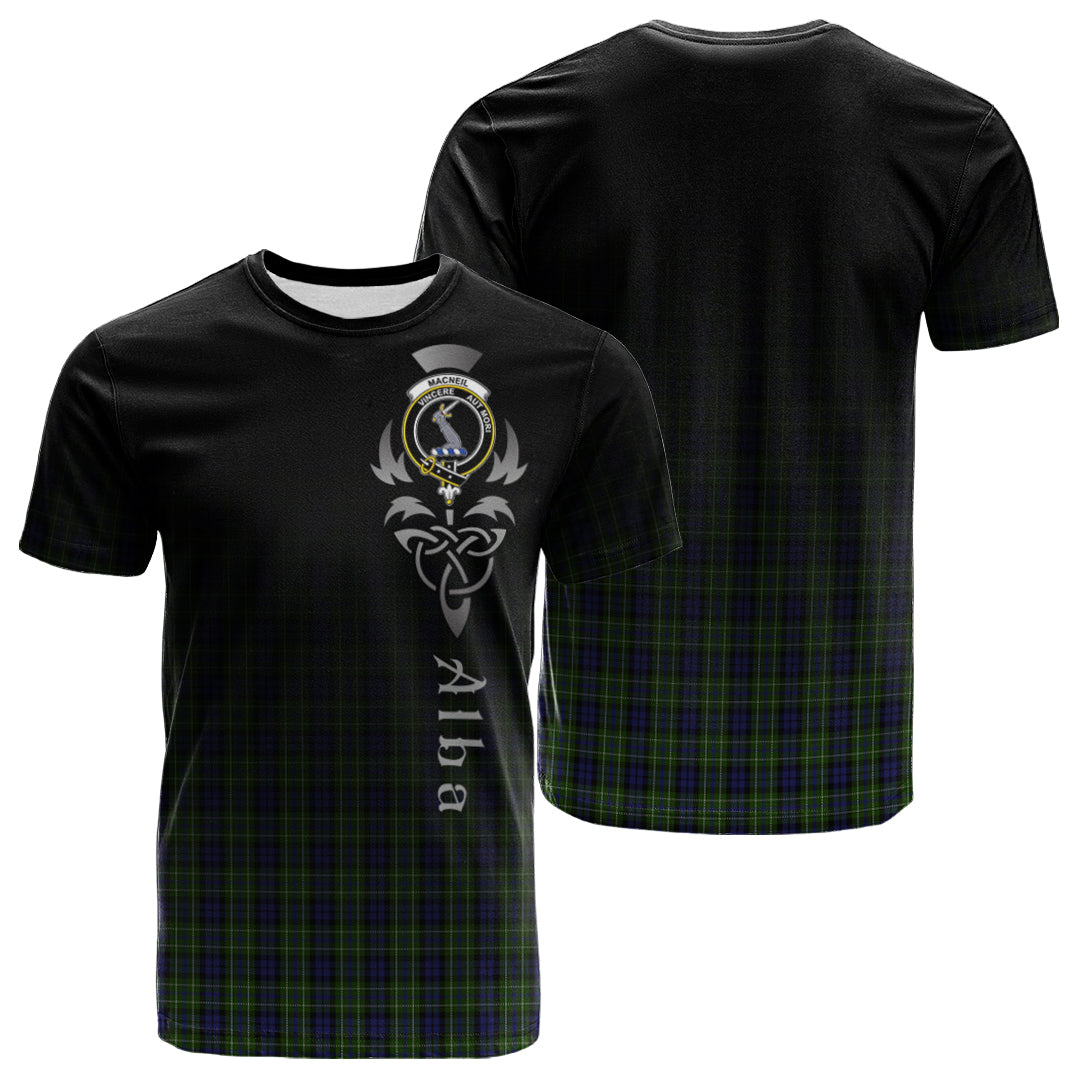 MacNeil Of Colonsay Tartan Crest T-shirt - Alba Celtic Style