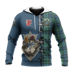 MacNeil of Colonsay Ancient Tartan Hoodie - Lion Rampant And Celtic Thistle Style