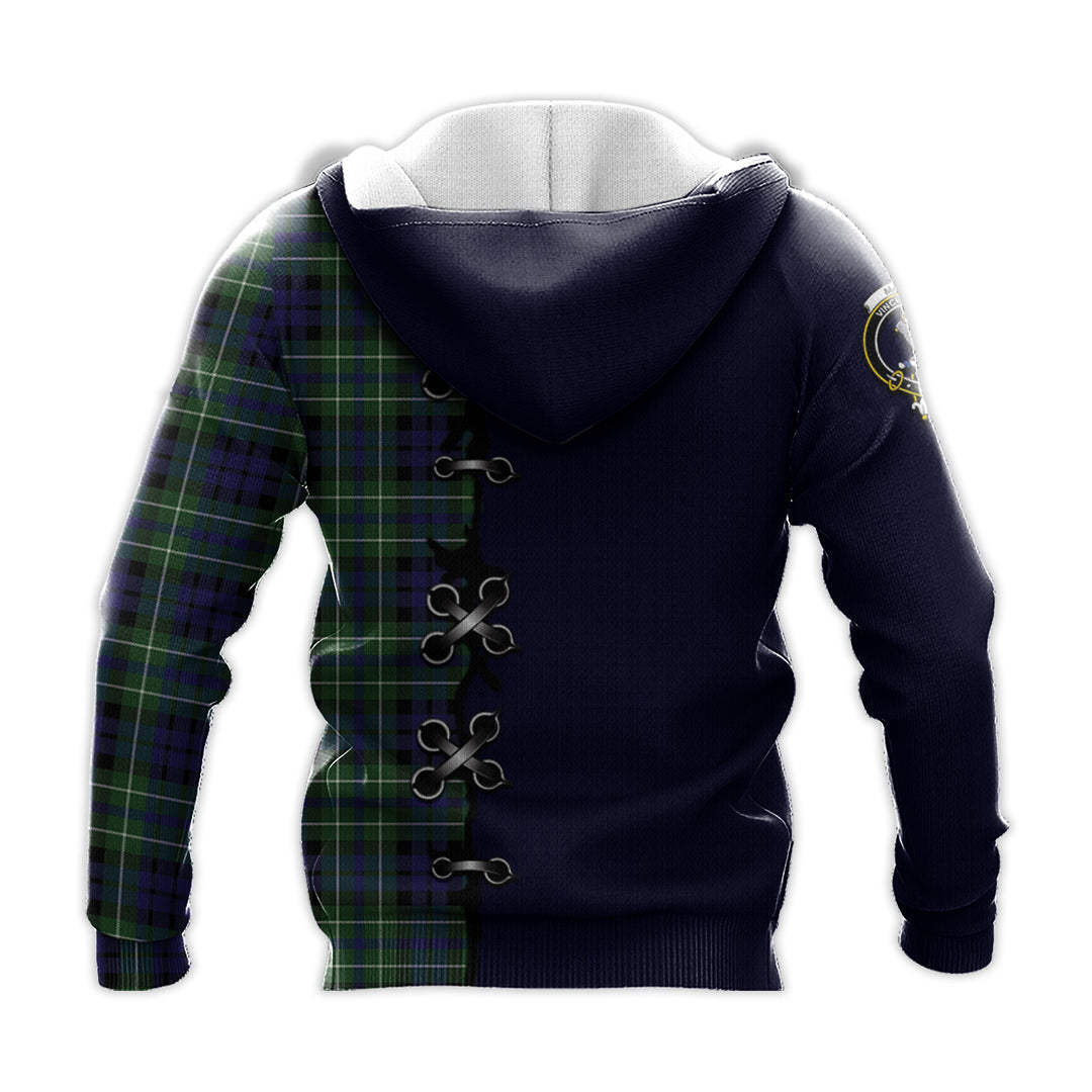 MacNeil of Colonsay Modern Tartan Hoodie - Lion Rampant And Celtic Thistle Style