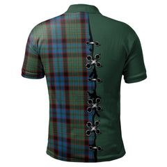 MacNicol Hunting Tartan Polo Shirt - Lion Rampant And Celtic Thistle Style