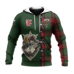 MacPhail Tartan Hoodie - Lion Rampant And Celtic Thistle Style