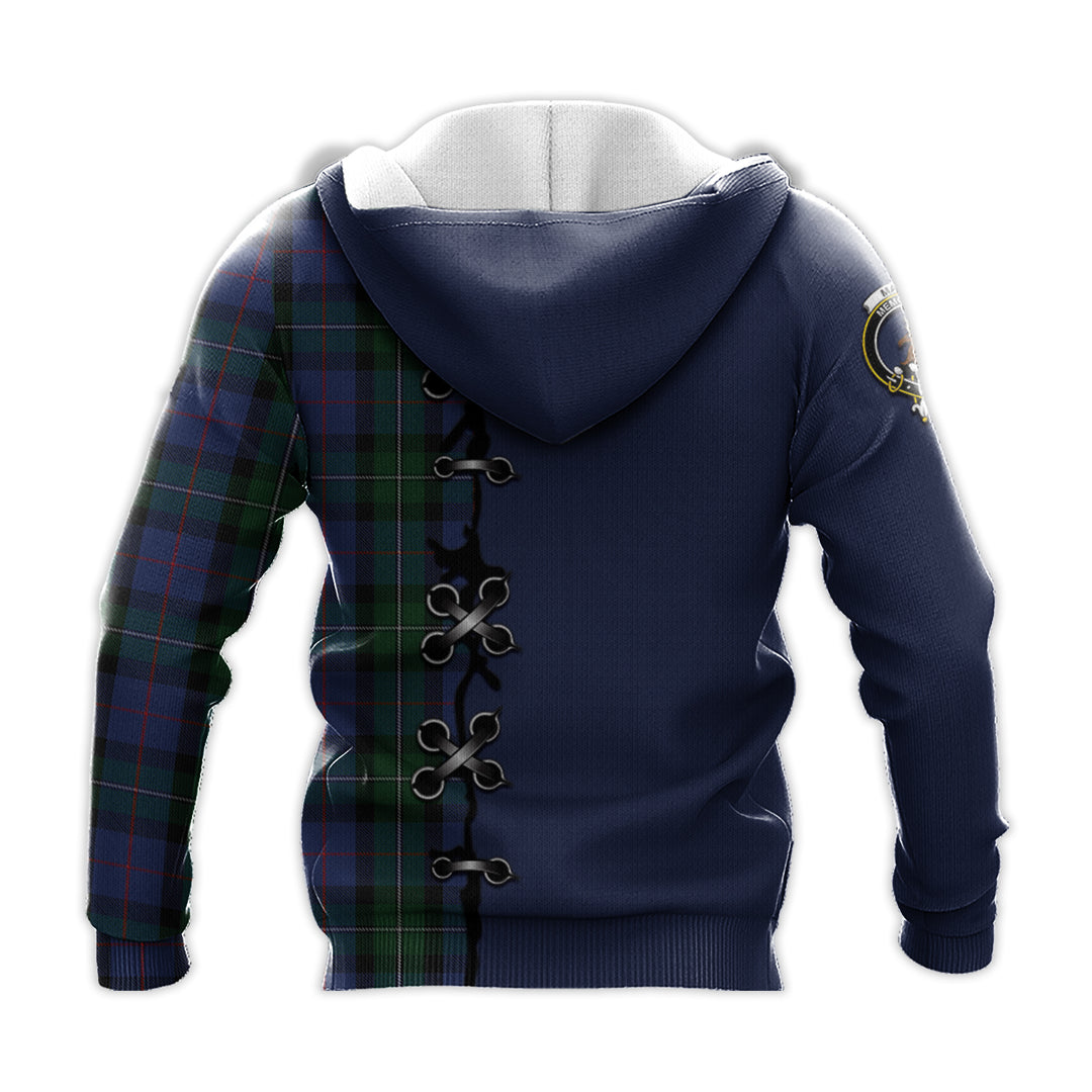 MacPhail Hunting Tartan Hoodie - Lion Rampant And Celtic Thistle Style