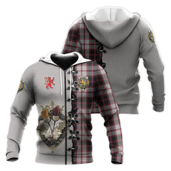 MacPherson Tartan Hoodie - Lion Rampant And Celtic Thistle Style