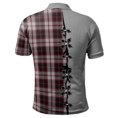 MacPherson Tartan Polo Shirt - Lion Rampant And Celtic Thistle Style