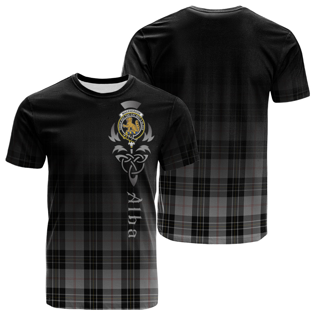 MacPherson Dress Tartan Crest T-shirt - Alba Celtic Style