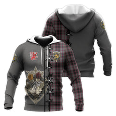 MacPherson Hunting Tartan Hoodie - Lion Rampant And Celtic Thistle Style