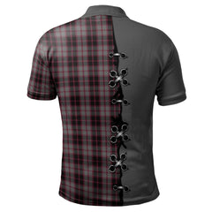 MacPherson Hunting Tartan Polo Shirt - Lion Rampant And Celtic Thistle Style