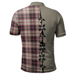 MacPherson Hunting Ancient Tartan Polo Shirt - Lion Rampant And Celtic Thistle Style