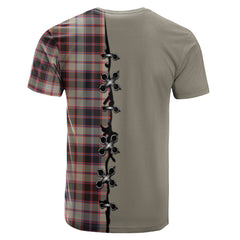 MacPherson Hunting Ancient Tartan T-shirt - Lion Rampant And Celtic Thistle Style