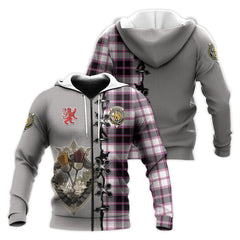 MacPherson Hunting Modern Tartan Hoodie - Lion Rampant And Celtic Thistle Style