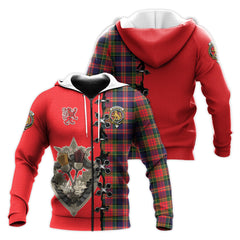 MacPherson Modern Tartan Hoodie - Lion Rampant And Celtic Thistle Style