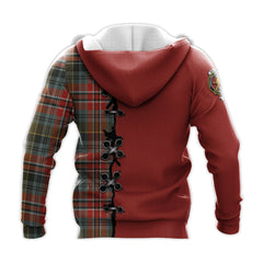 MacPherson Weathered Tartan Hoodie - Lion Rampant And Celtic Thistle Style