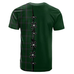 MacRae Tartan T-shirt - Lion Rampant And Celtic Thistle Style