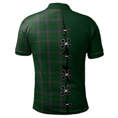 MacRae Tartan Polo Shirt - Lion Rampant And Celtic Thistle Style
