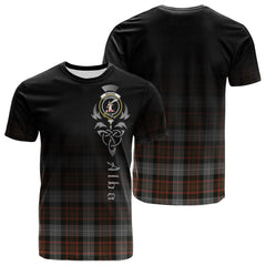 MacRae Hunting Weathered Tartan Crest T-shirt - Alba Celtic Style