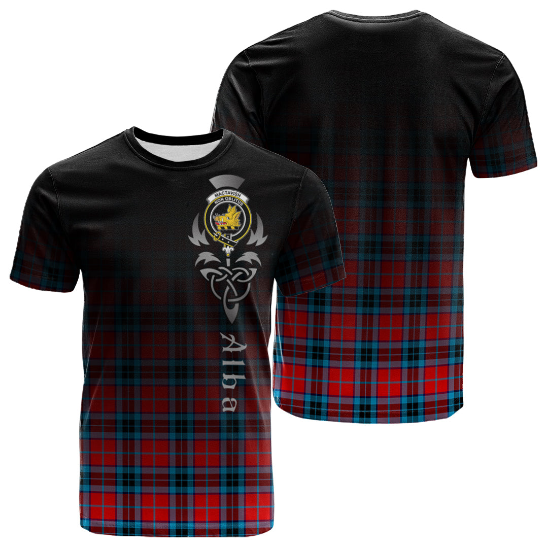MacTavish Modern Tartan Crest T-shirt - Alba Celtic Style
