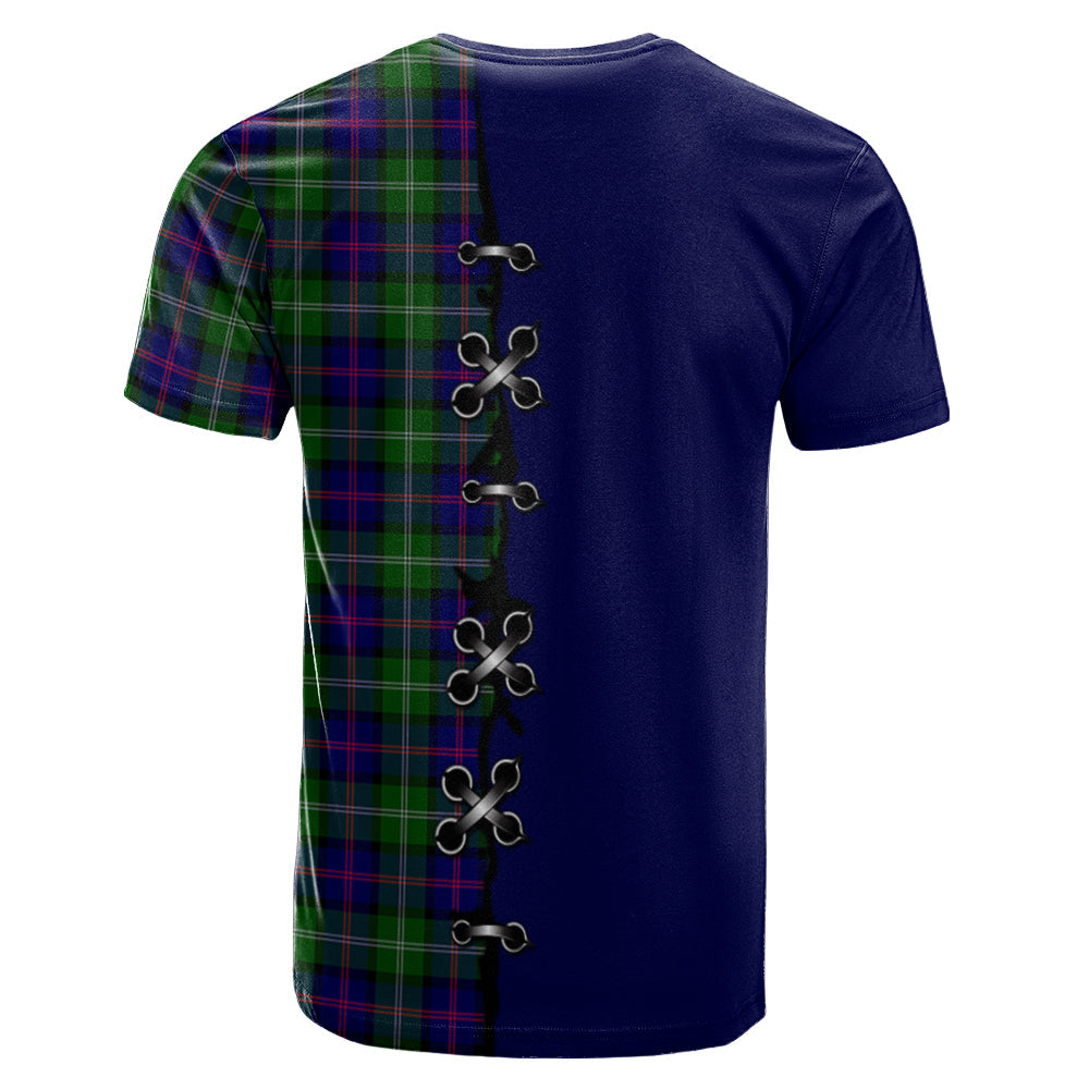 MacThomas Modern Tartan T-shirt - Lion Rampant And Celtic Thistle Style