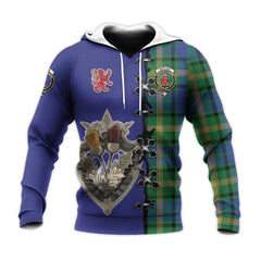 Maitland Tartan Hoodie - Lion Rampant And Celtic Thistle Style