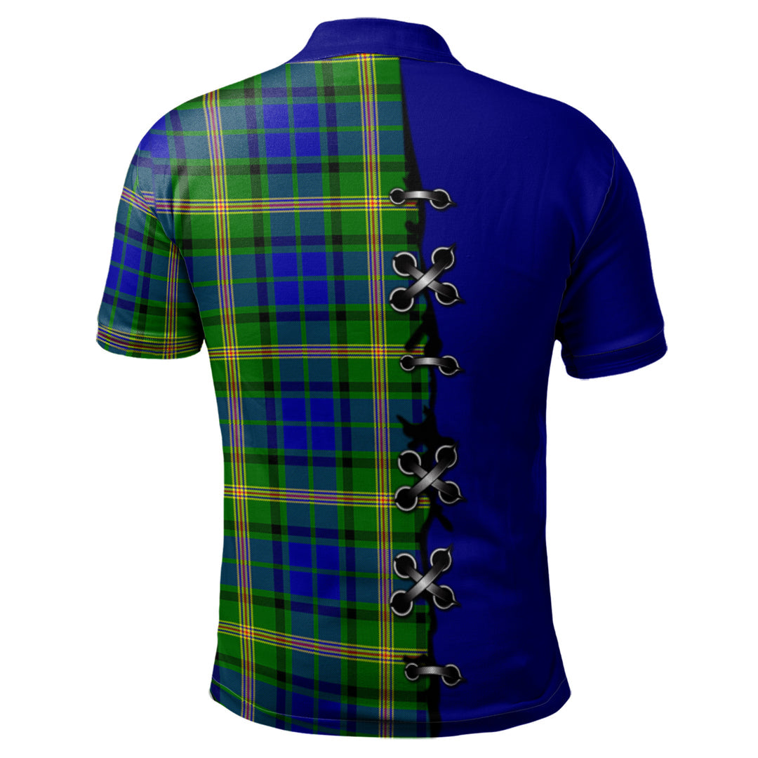 Maitland Tartan Polo Shirt - Lion Rampant And Celtic Thistle Style