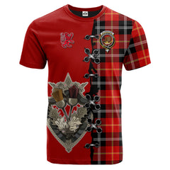 Majoribanks Tartan T-shirt - Lion Rampant And Celtic Thistle Style