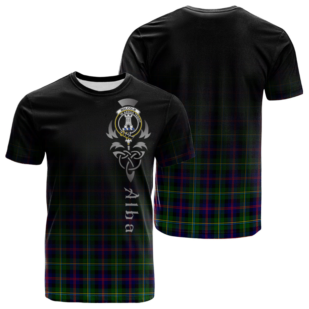 Malcolm Tartan Crest T-shirt - Alba Celtic Style