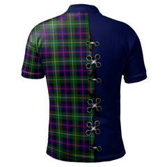 Malcolm Tartan Polo Shirt - Lion Rampant And Celtic Thistle Style